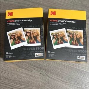 Kodak 3" x 3" Photo Cartridge Pack - Black & Yellow